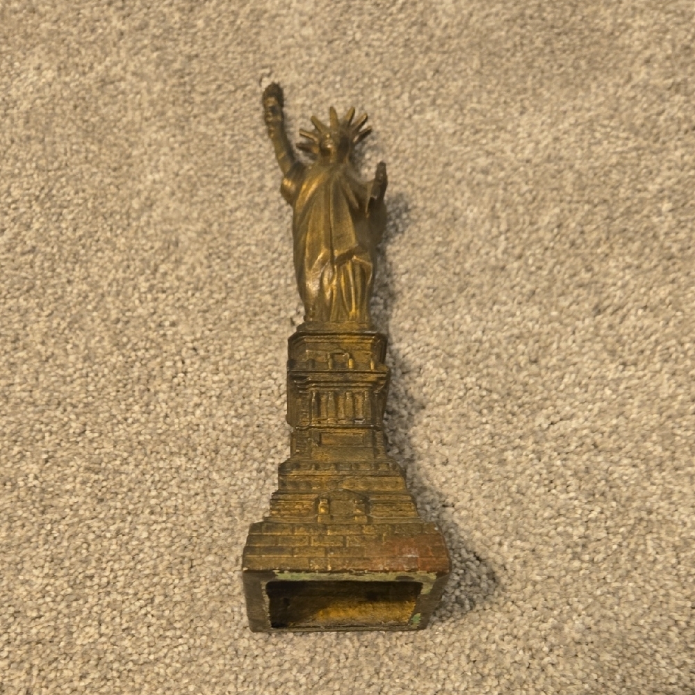 Statue Of Liberty-9 3/4" Tall-Antiqued Brass Finish-Vintage